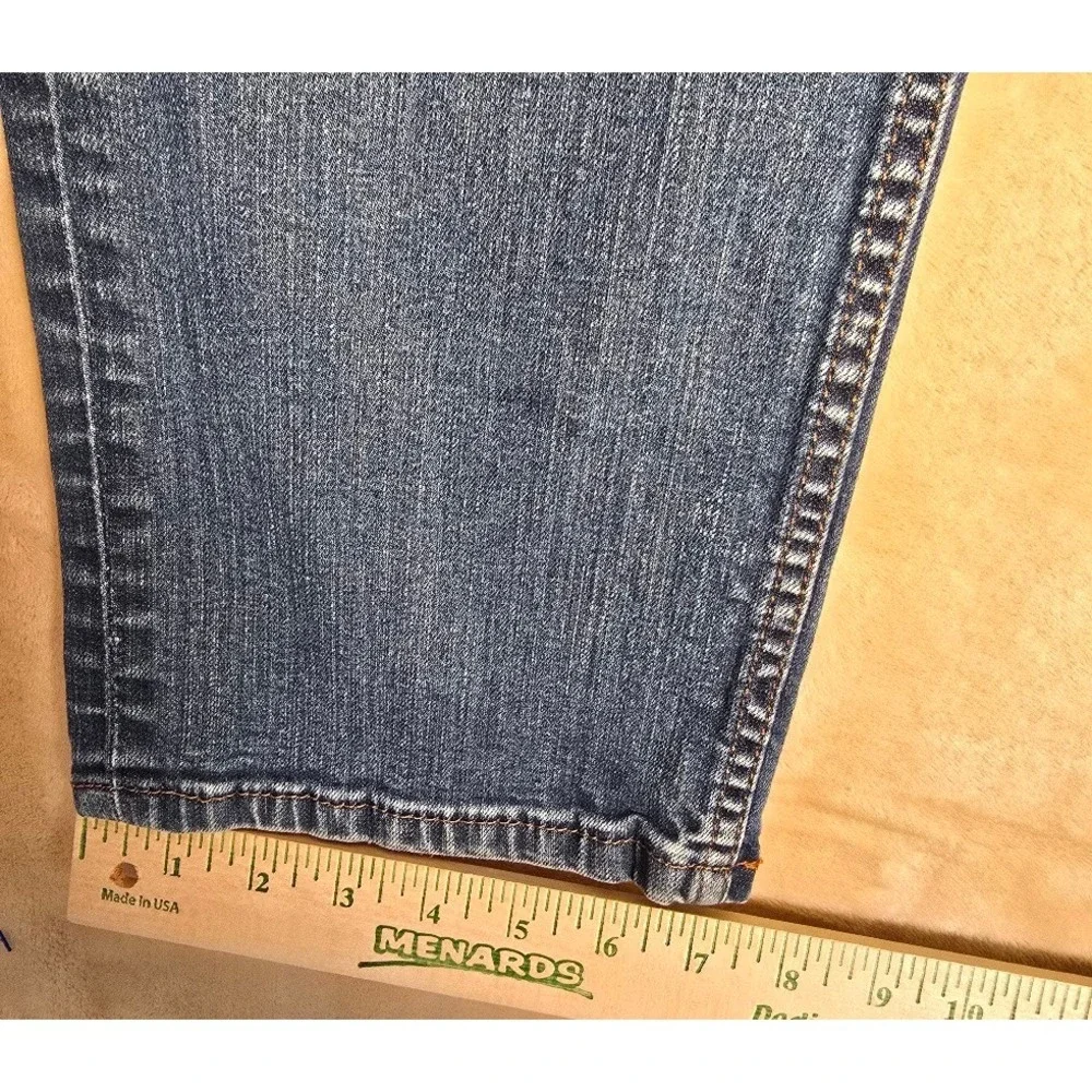 Levis 514 Straight Fit Mens Jeans W34 L32 Medium Wash Faded Whiskered Blue Denim